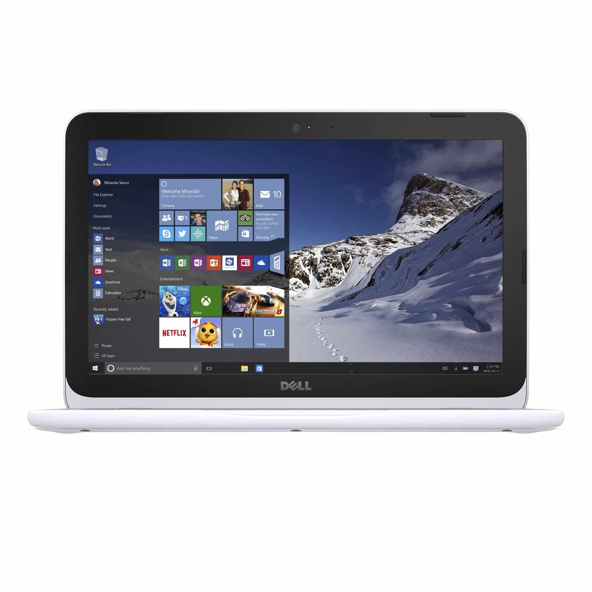 Laptop Dell Inspiron 3162, Intel® Celeron® N3060, 4GB DDR3, eMMC 32GB, Intel® HD Graphics, Windows 10 Home