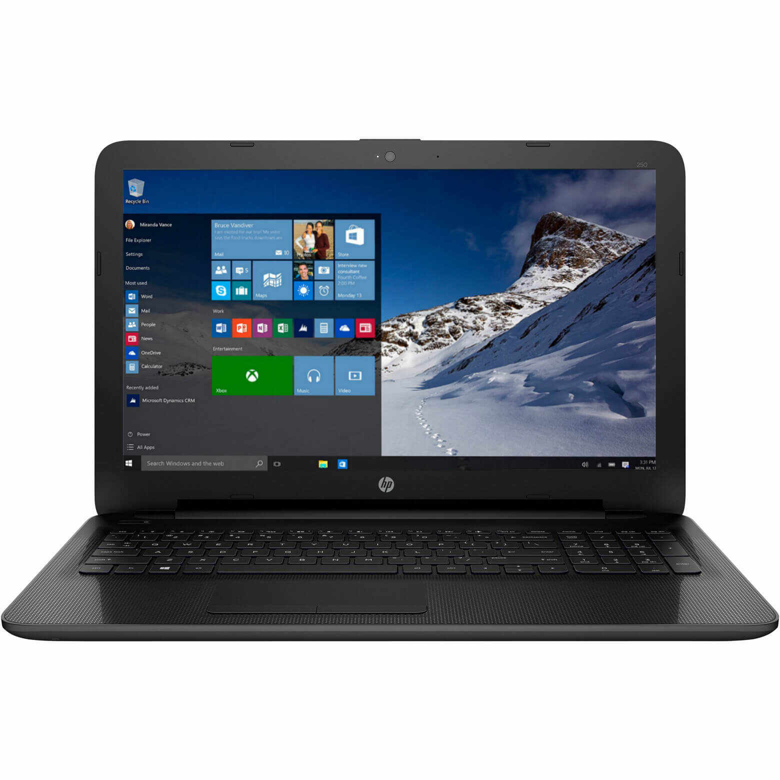 Laptop HP 250G4, Intel Core i3, Memorie 4GB, HDD 1TB, Intel HD Graphics, Windows 10