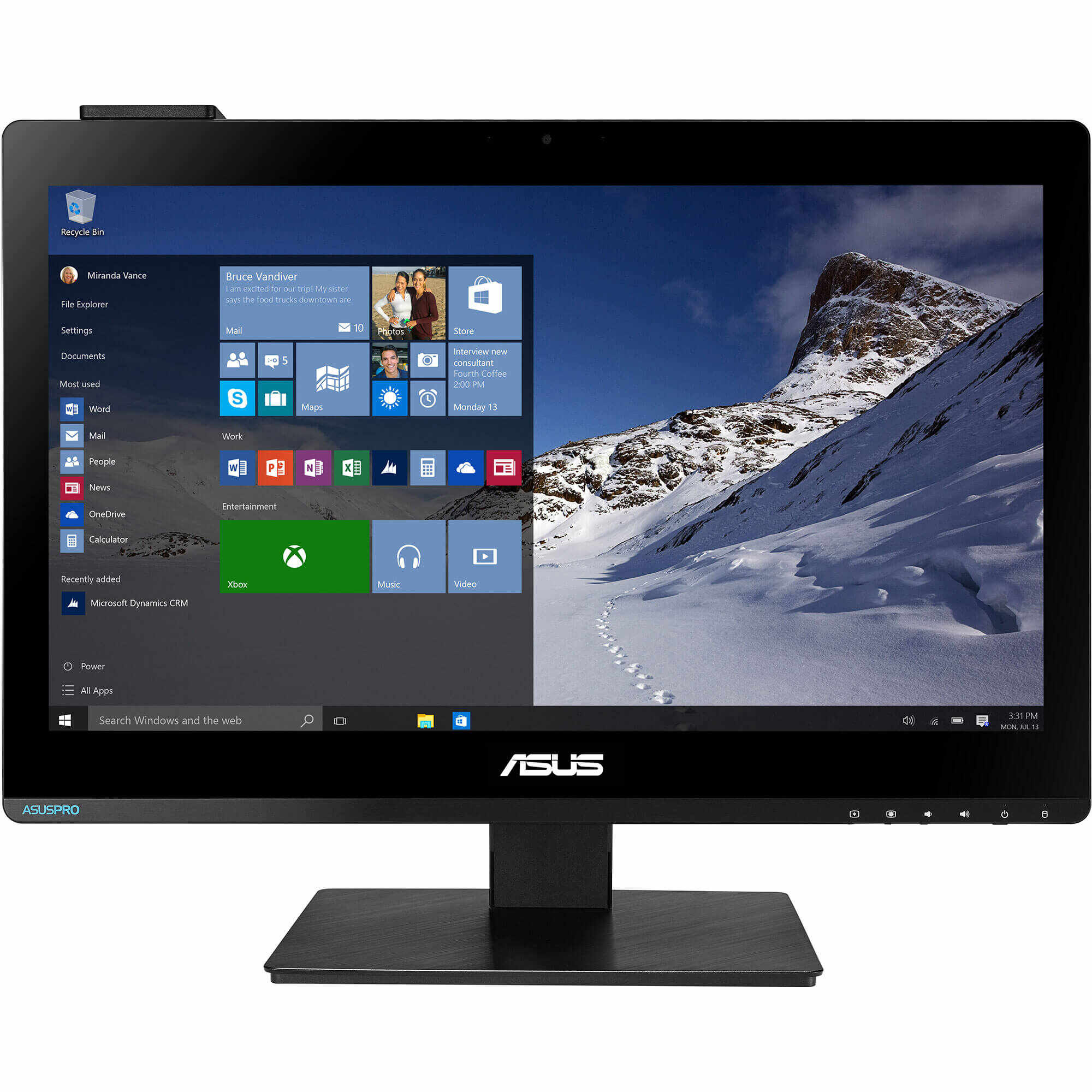 Sistem Desktop PC All-In-One Asus A4320-BB164X, Intel Core i3-4170, 4GB DDR3, HDD 1TB, Intel HD Graphics, Windows 10