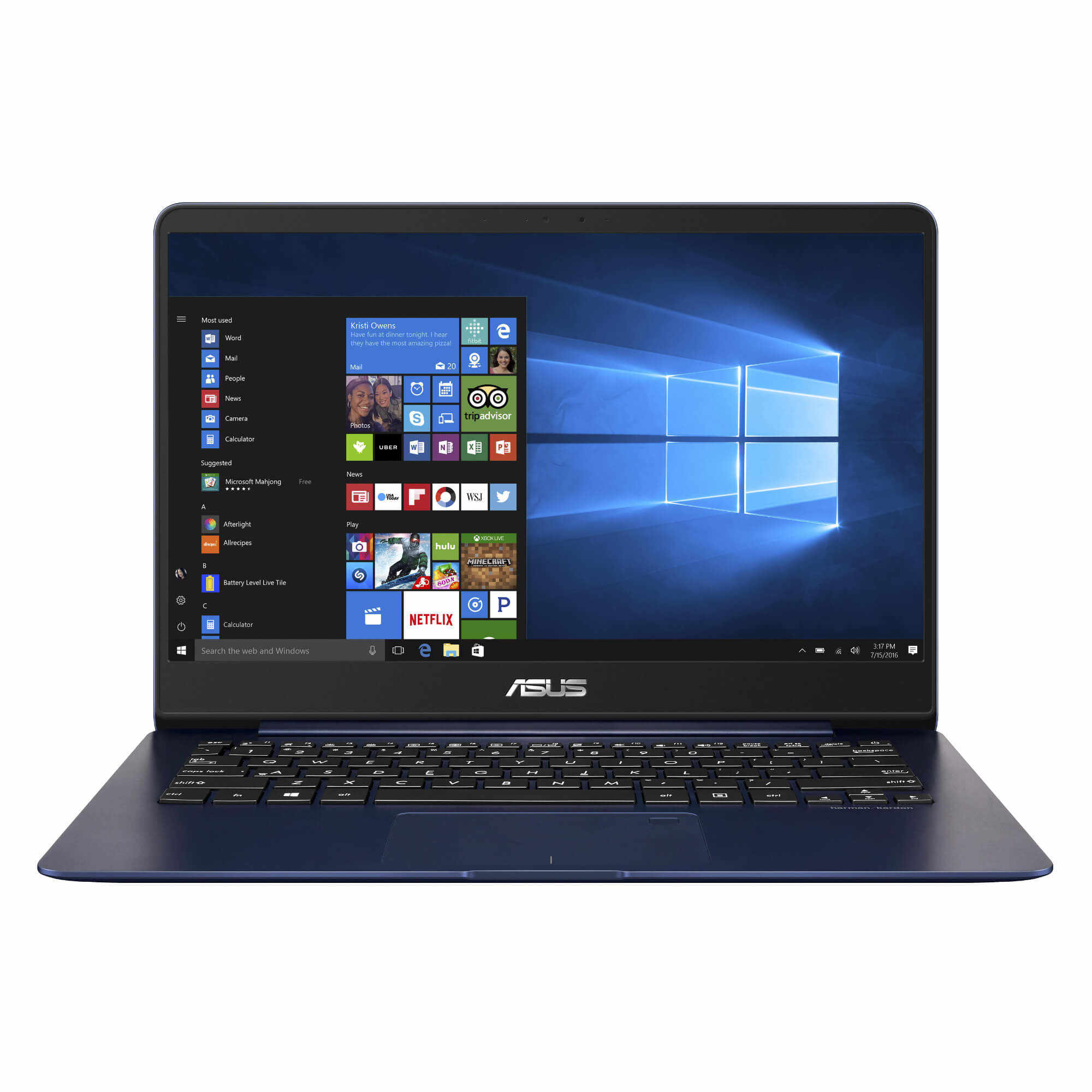Laptop Asus UX430UA-GV012R, Intel Core I7-7500U,16GB DDR4, SSD 512GB, Intel HD Graphics, Windows 10 Pro