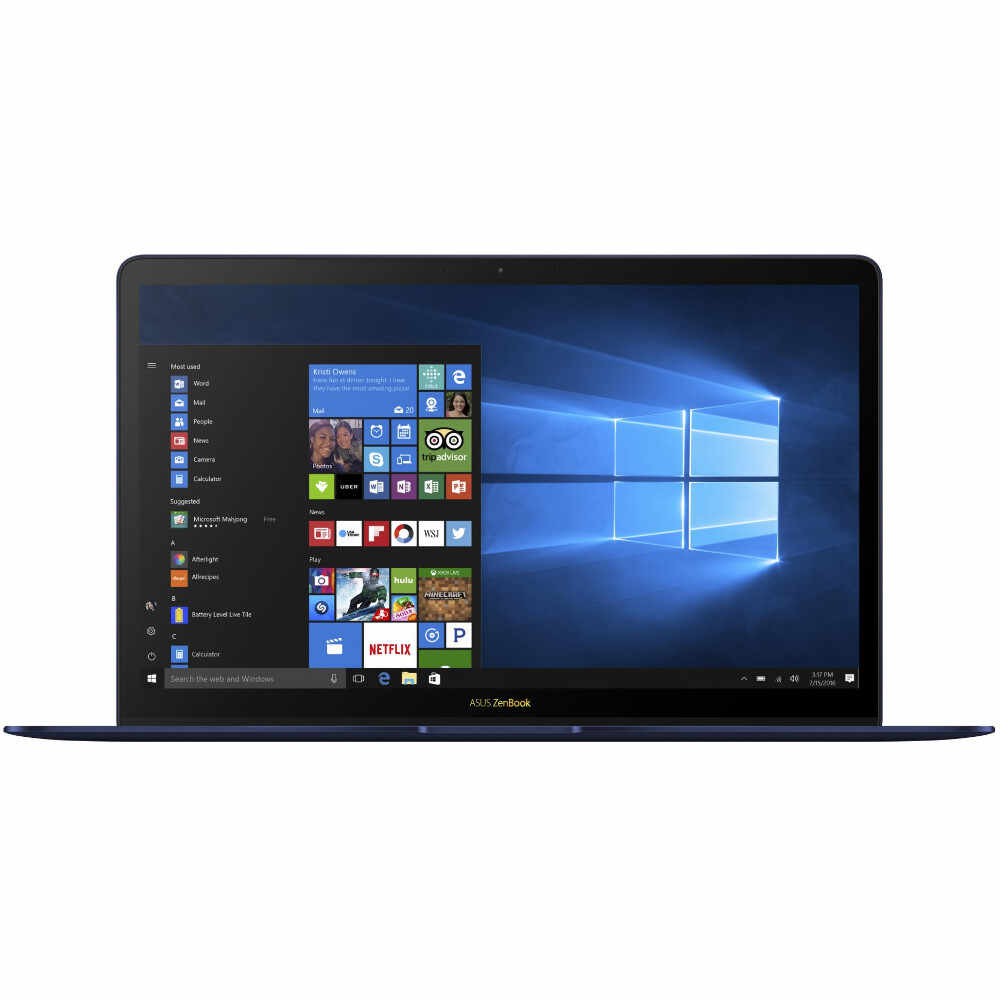 Laptop Asus ZenBook 3 UX490UAR-BE087R, Intel Core i7-8550U, 16GB LPDDR3. SSD 512GB, Intel HD Graphics, Windows 10 Pro