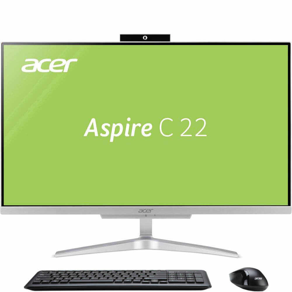 Sistem Desktop PC All-In-One Acer Aspire C22-860, Intel Core i3-7130U, 4GB DDR4, HDD 1TB, Intel HD Graphics, Free DOS