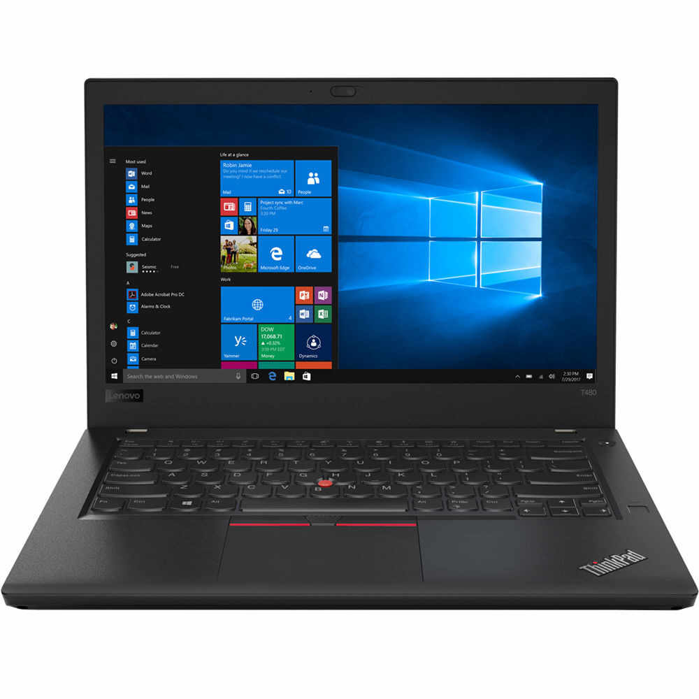 Laptop Lenovo ThinkPad T480, Intel® Core™ i5-8250U, 8GB DDR4, SSD 512GB, Intel® UHD Graphics, Windows 10 Pro