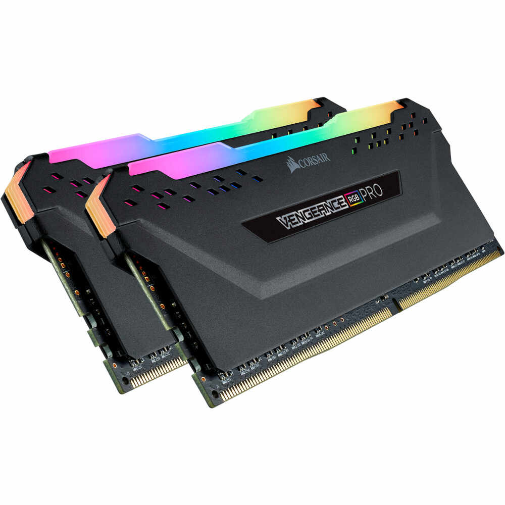 Memorie Corsair Vengeance RGB PRO, 32GB, DDR4, 3000MHz, CL15, RGB LED, kit 2x16GB