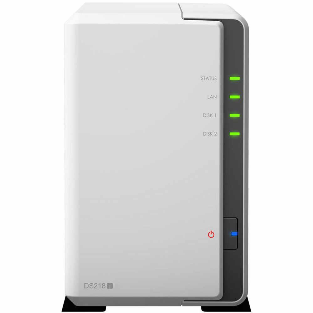 Network Attached Storage Synology DiskStation DS218j, Marvell Armada 385 88F6820 Dual Core 1.3 GHz, 512MB DDR3, 2-Bay, 1 x Gigabit LAN, 2 x USB 3.0