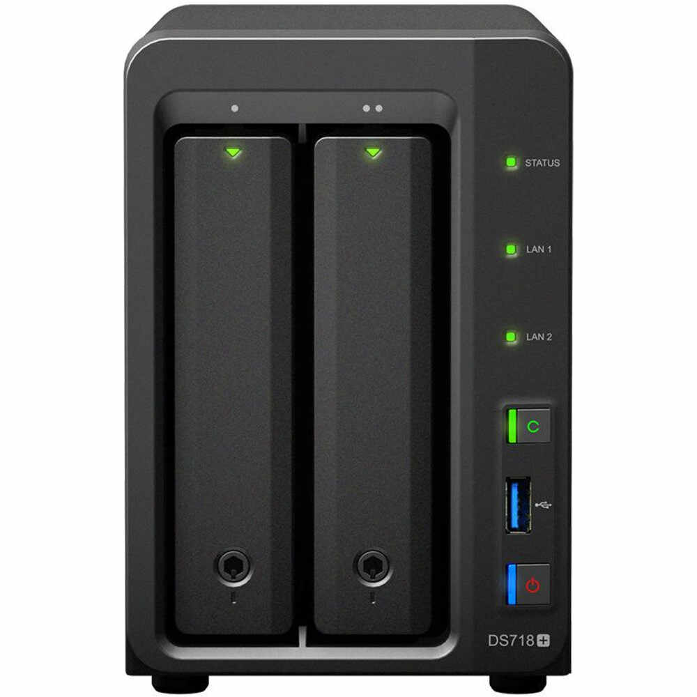 Network Attached Storage Synology DiskStation DS718+, Intel Celeron Quad Core 1500 MHz, 2GB DDR3, 2-Bay