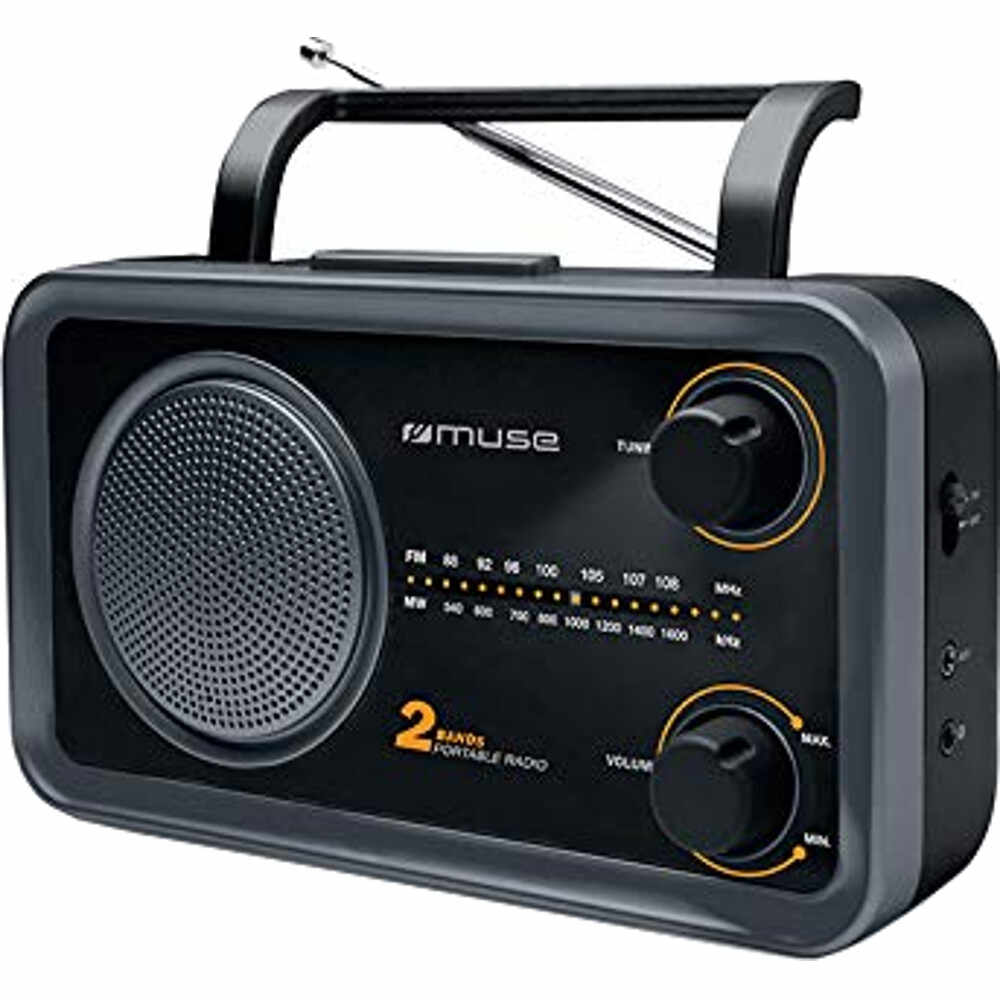 Radio portabil Muse M-06 DS, FM/MW, AUX in, Iesire Jack 3.5 mm, Negru