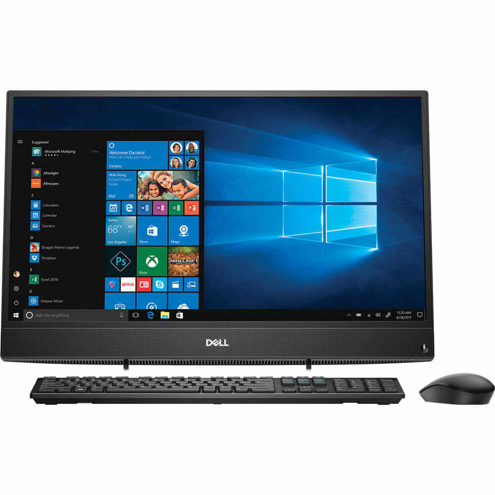 Sistem Desktop PC All-In-One Dell Inspiron 3277, Intel Core i5-7200U, 4GB DDR4, HDD 1TB, Intel HD Graphics, Windows 10 Pro