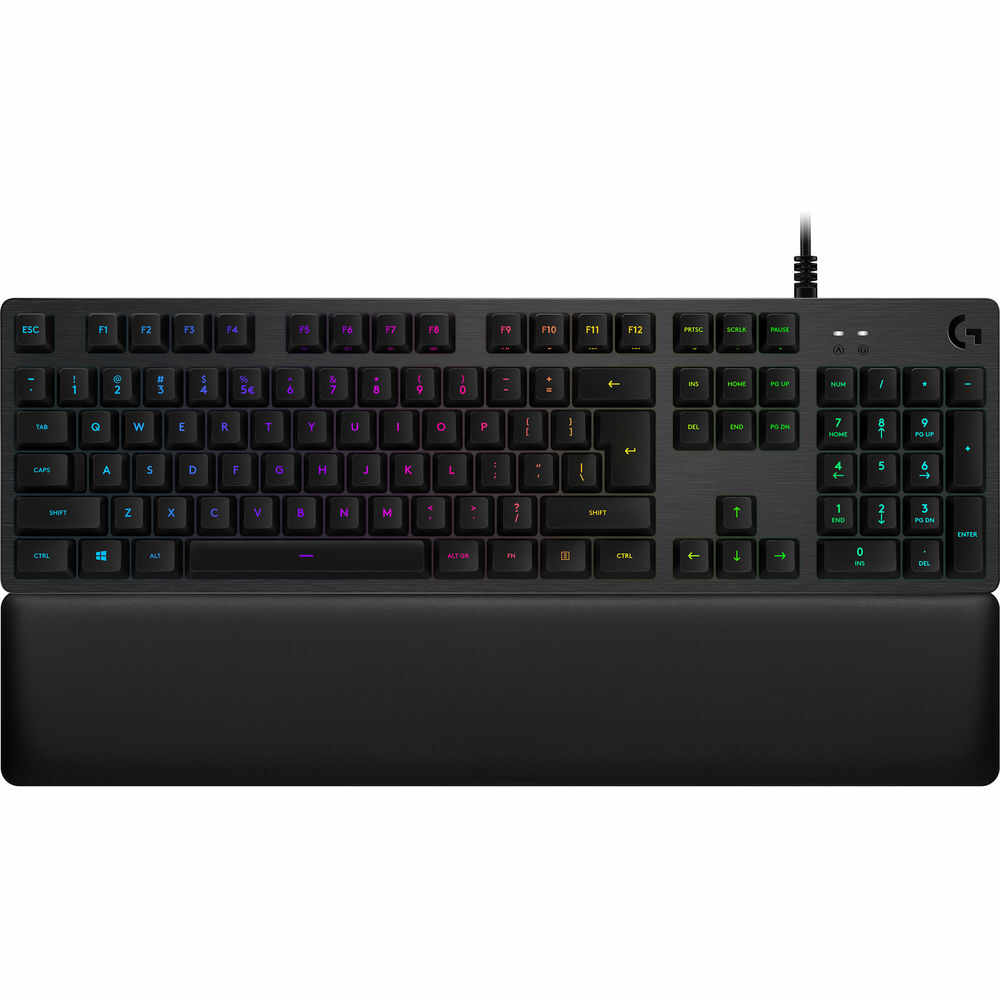 Tastatura gaming mecanica Logitech G513 Carbon RGB, Layout US, Switch Romer-G Linear (Red)