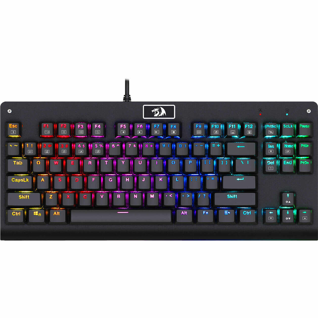 Tastatura gaming mecanica Redragon Dark Avenger, Iluminare RGB