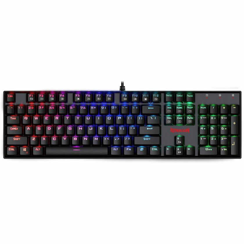Tastatura gaming mecanica Redragon Mitra, Iluminare RGB