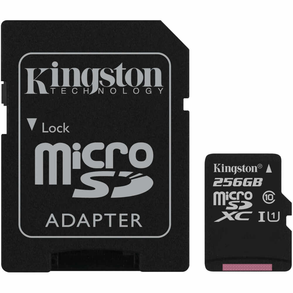 Card de memorie Kingston SDCS/256GB, 256 GB, Clasa 10 + Adaptor