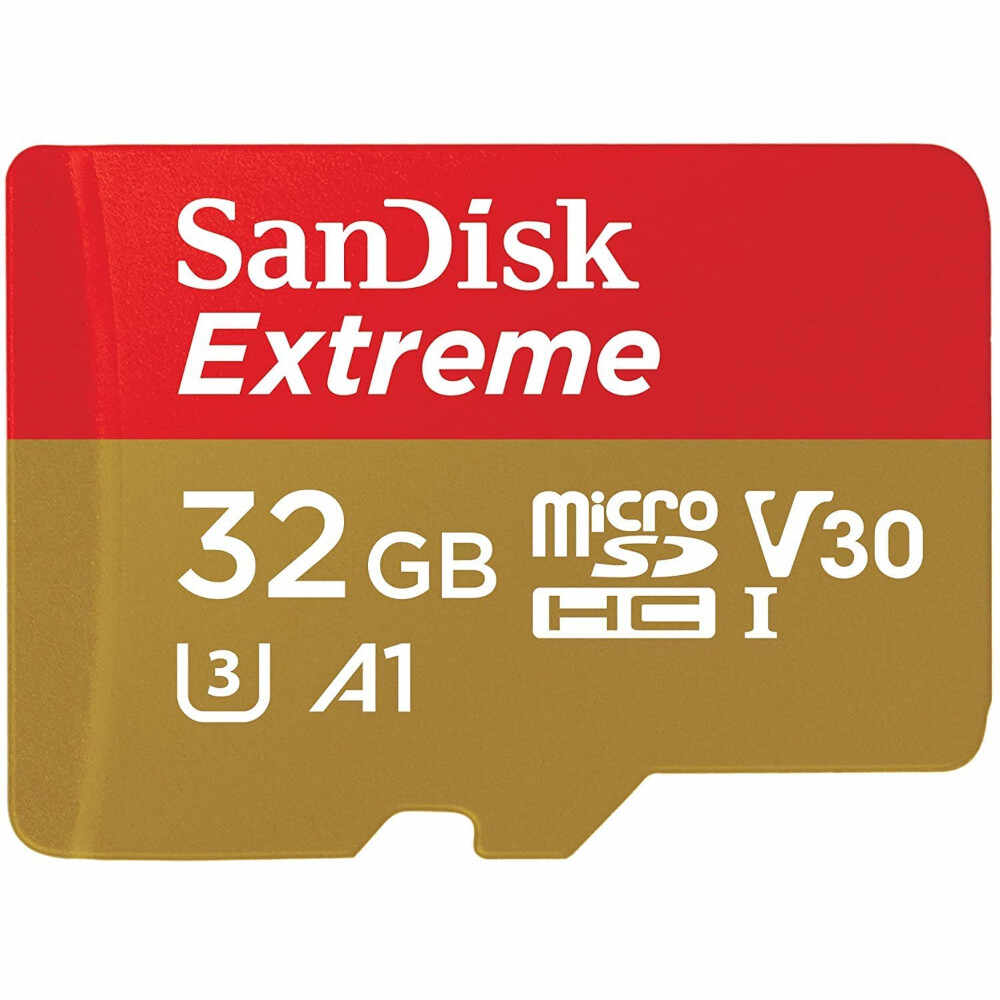 Card de memorie microSDHC SanDisk Extreme, 32GB, Clasa 10 + Adaptor
