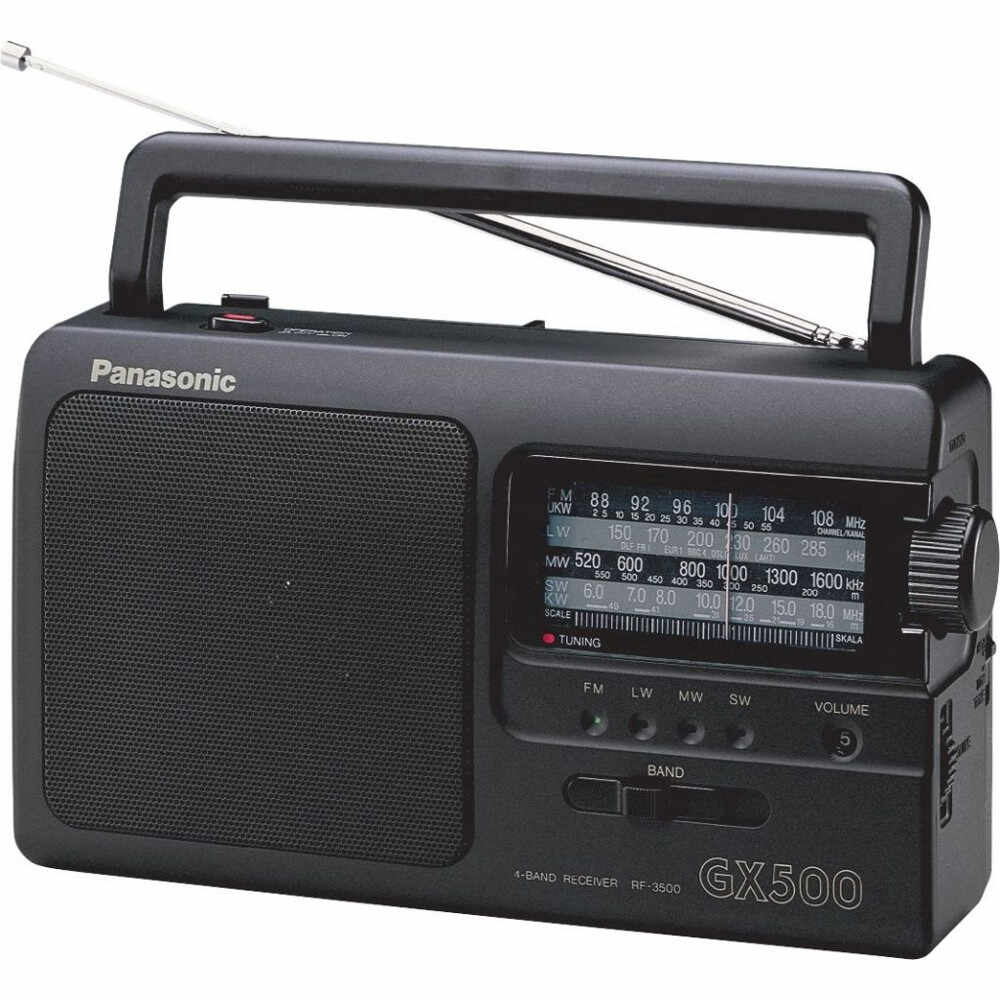 Radio portabil Panasonic RF-3500E9-K, FM/AM, Negru