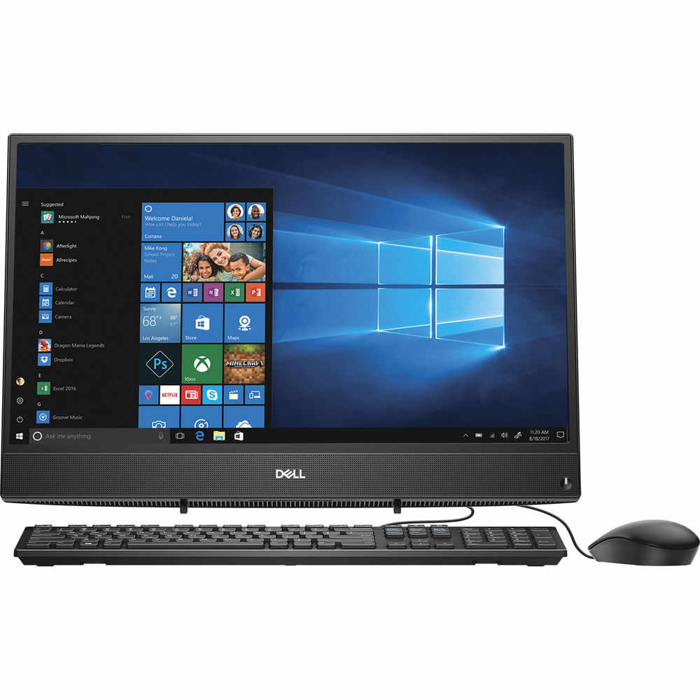 Sistem Desktop PC All-In-One Dell Inspiron 3277, Intel® Core™ i3-7130U, 4GB DDR4, HDD 1TB, Intel® HD Graphics, Windows 10 Home