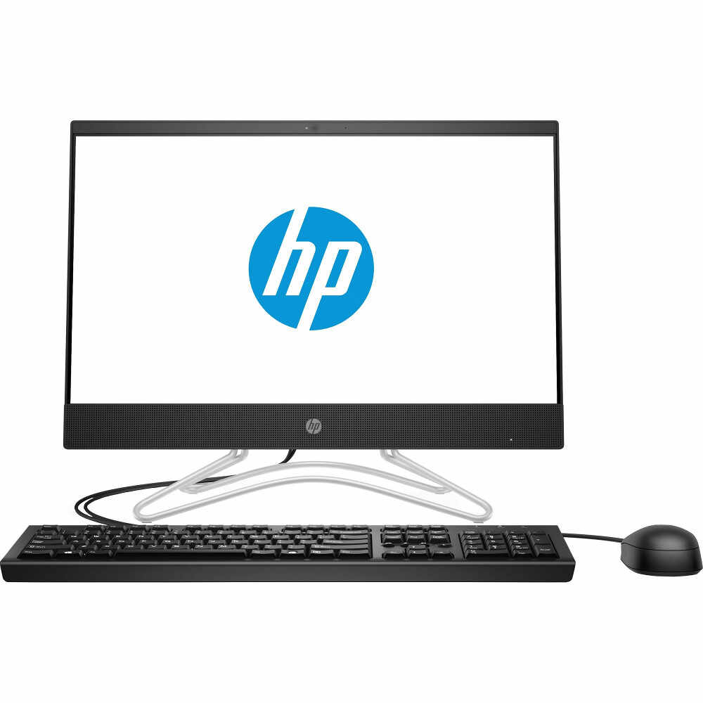 Sistem Desktop PC All-In-One HP 200 G3, Intel® Core™ i3-8130U, 4GB DDR4, SSD 256GB, Intel® UHD Graphics, Windows 10 Pro
