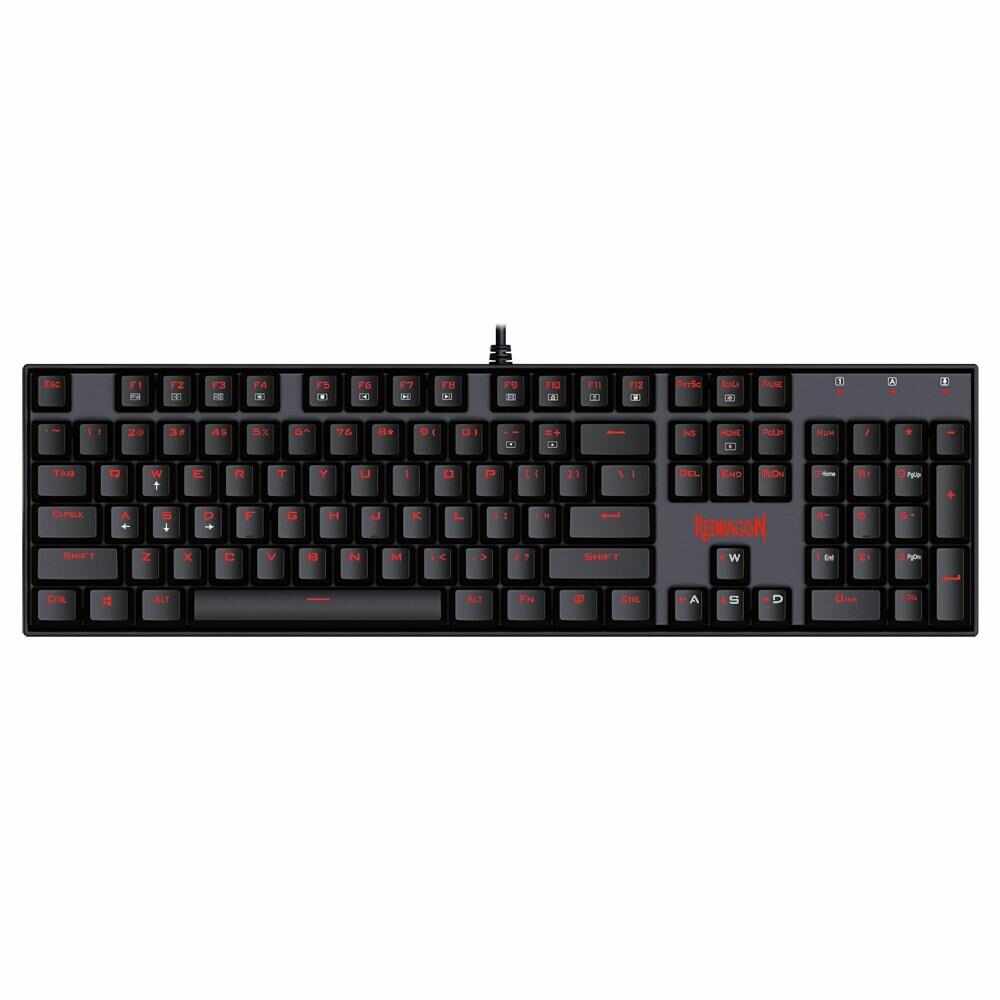 Tastatura gaming mecanica Redragon Mitra, Iluminare rosie, Negru