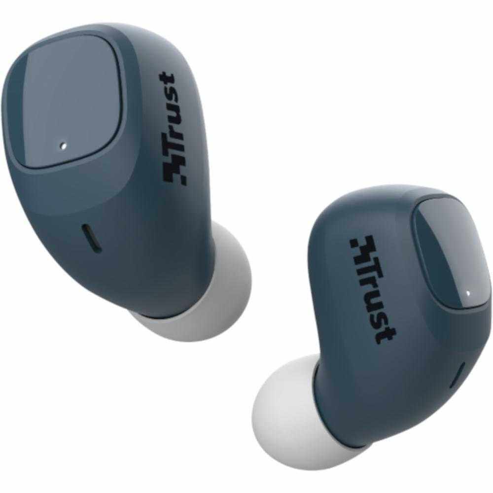 Casti True Wireless Trust Nika Compact, Bluetooth, Albastru