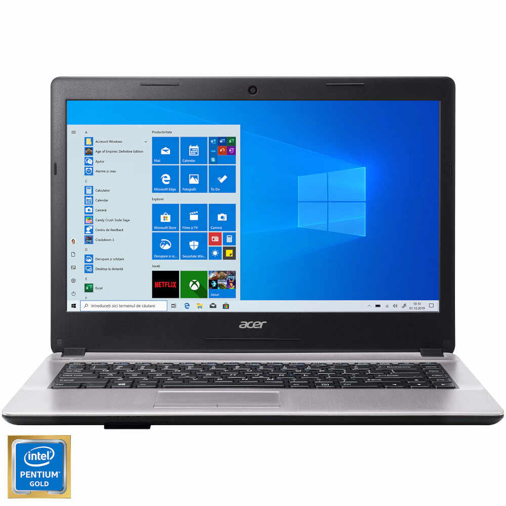Laptop Acer One 14, Intel® Pentium® Gold 4415U, 4GB RAM, HDD 1TB, Intel® HD Graphics, Windows 10 Home