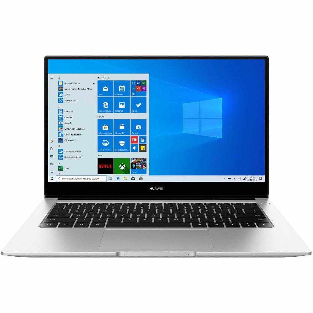 Laptop ultraportabil Huawei MateBook D14 2020, AMD Ryzen™ 7 3700U, 8GB DDR4, SSD 512GB, AMD Radeon™ RX Vega 10 Graphics, Windows 10 Home