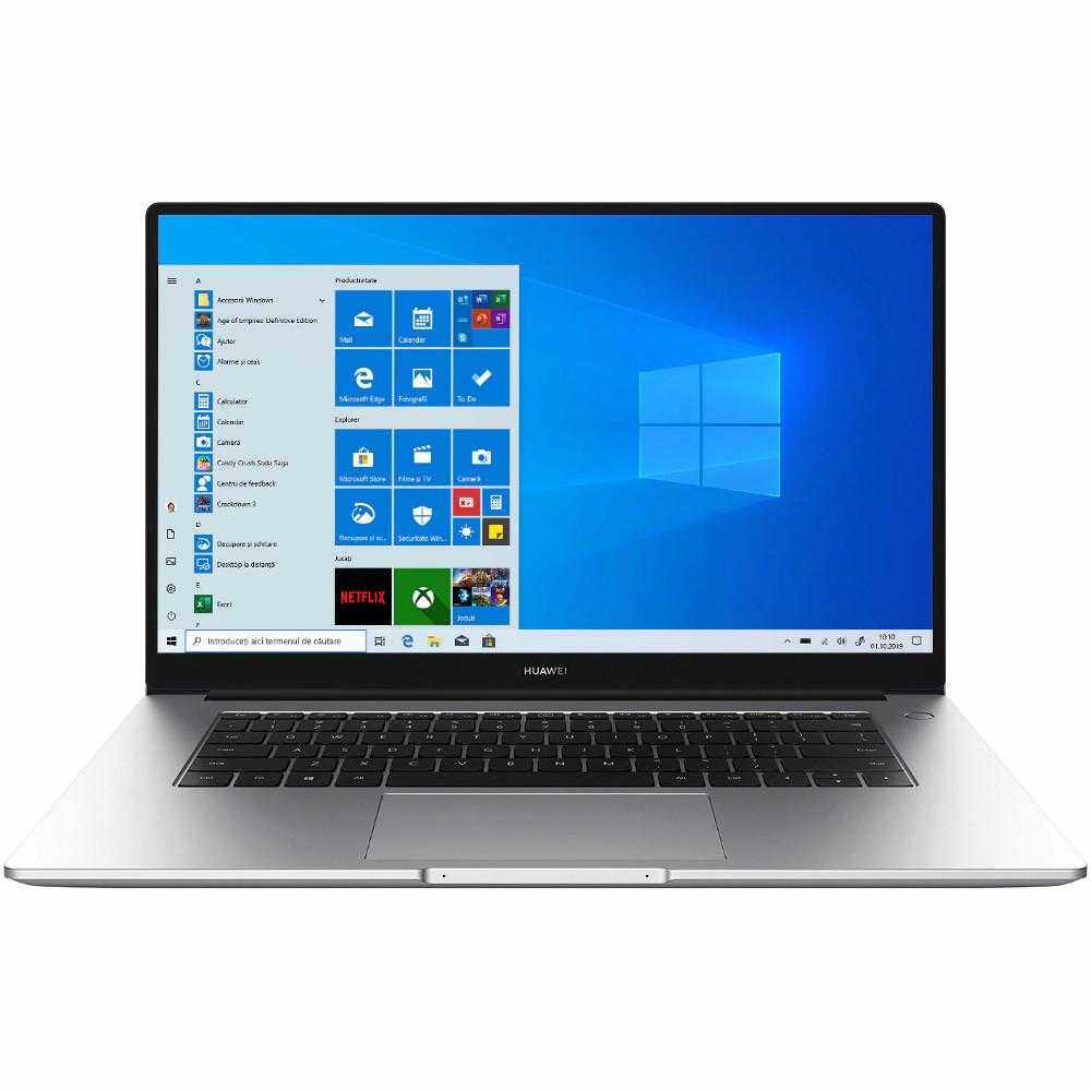 Laptop ultraportabil Huawei MateBook D15 2020, AMD Ryzen™ 7 3700U, 8GB DDR4, SSD 512GB, AMD Radeon™ RX Vega 10 Graphics, Windows 10 Home