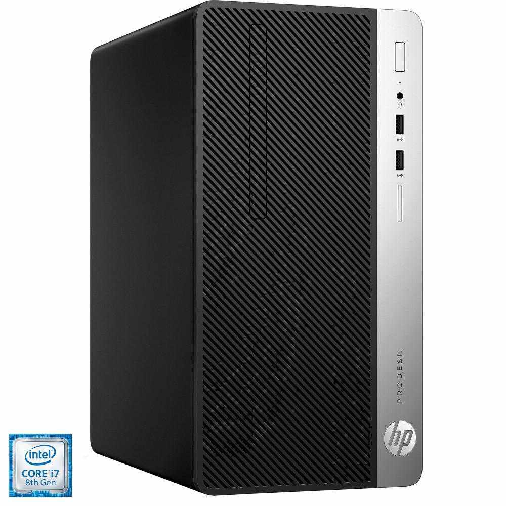 Sistem Desktop HP ProDesk 400 G6 Microtower, Intel® Core™ i7-8700, 8GB DDR4, HDD 1TB, AMD Radeon™ R7 430 2GB, Free DOS
