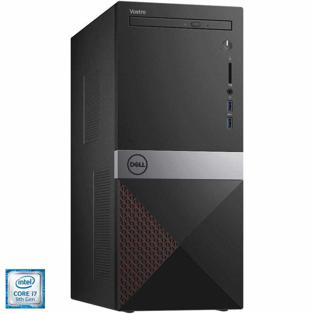 Sistem Desktop PC Dell Vostro 3671, Intel® Core™ i7-9700, 8GB DDR4, HDD 1TB + SSD 256GB, NVIDIA GeForce GTX 1650 4GB, Ubuntu 18.04