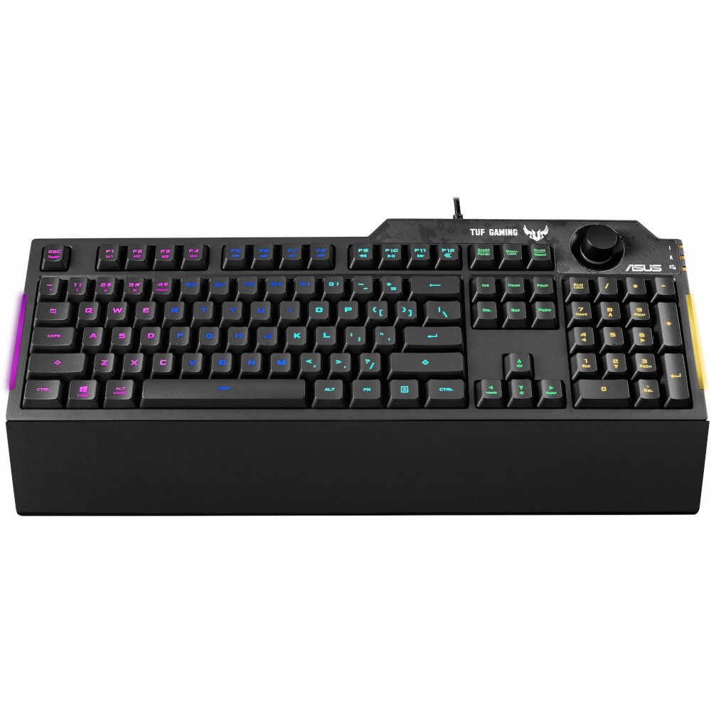 Tastatura gaming Asus TUF Gaming K1, RGB, Negru