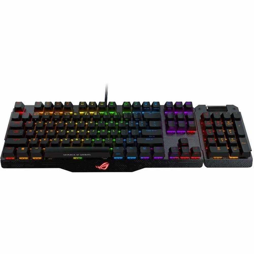 Tastatura gaming mecanica Asus ROG Claymore, Switch-uri Cherry MX Brown, RGB, Negru