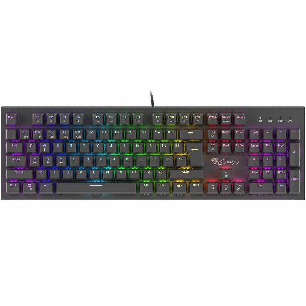 Tastatura gaming mecanica Genesis Thor 300 RGB, iluminare RGB, Negru