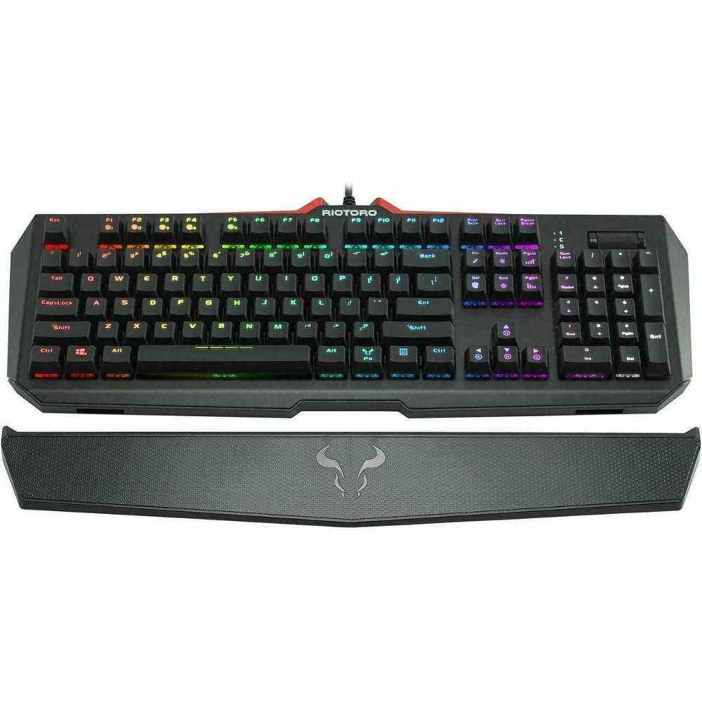 Tastatura gaming mecanica Riotoro Ghostwriter Elite, switch-uri Cherry MX Silent Red, RGB, Negru