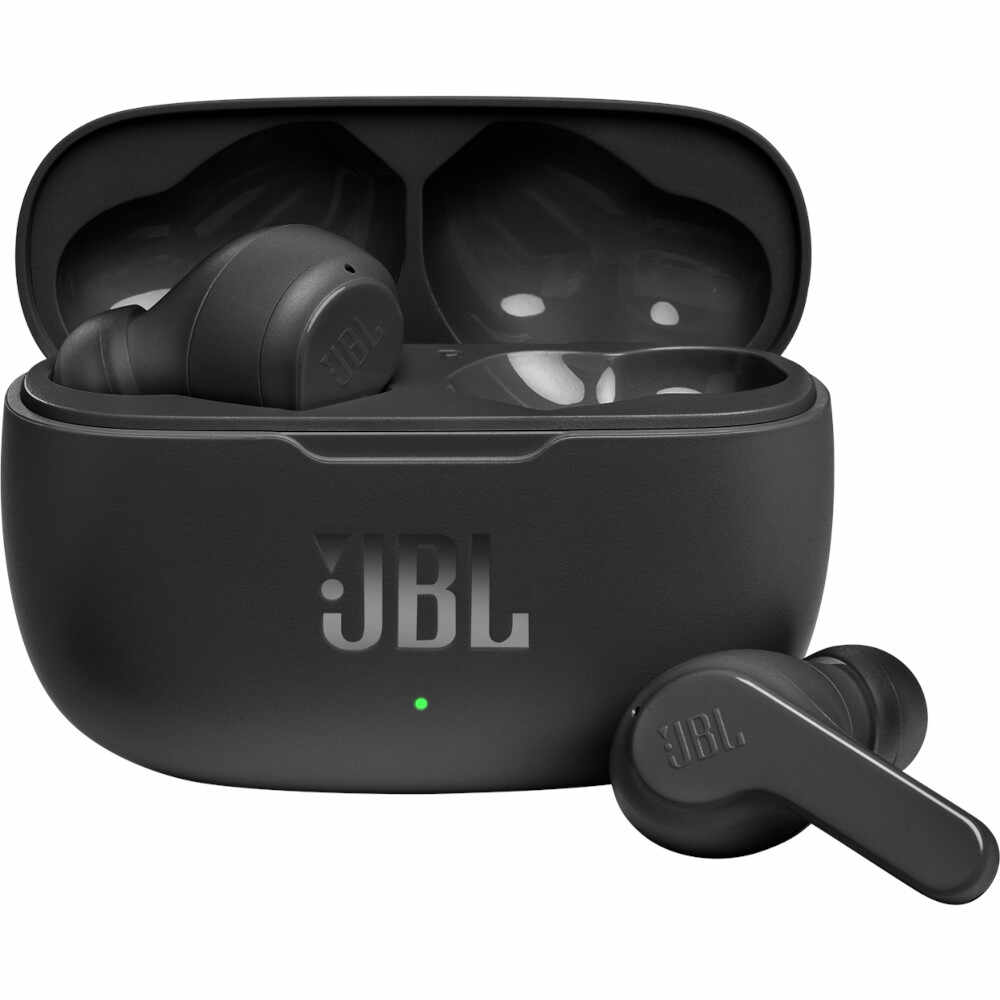 Casti audio in-ear JBL Wave 200TWS, True Wireless, Bluetooth, Negru