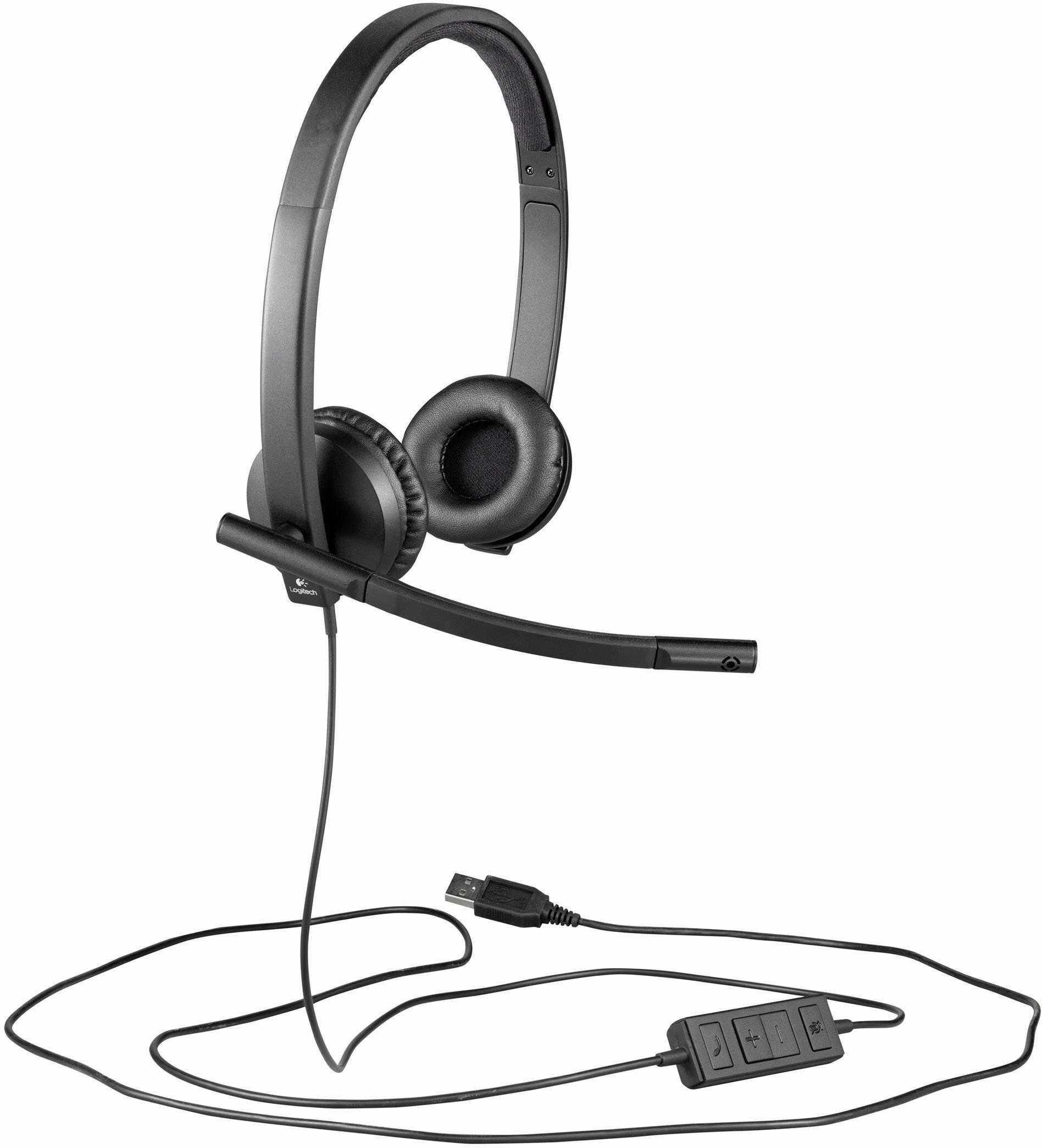 Casti PC On-Ear Logitech H570e, Negru