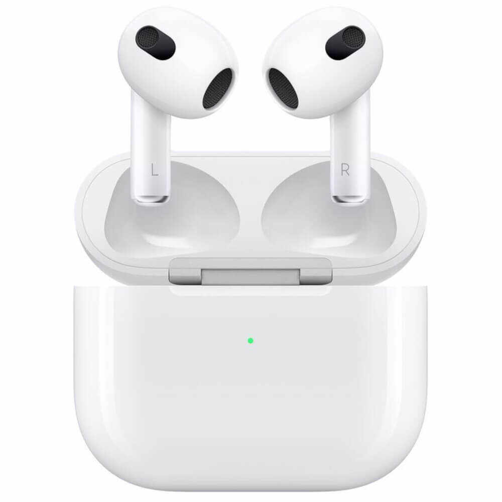 Casti True Wireless Apple AirPods Gen. 3, Incarcare Wireless, Bluetooth, Alb
