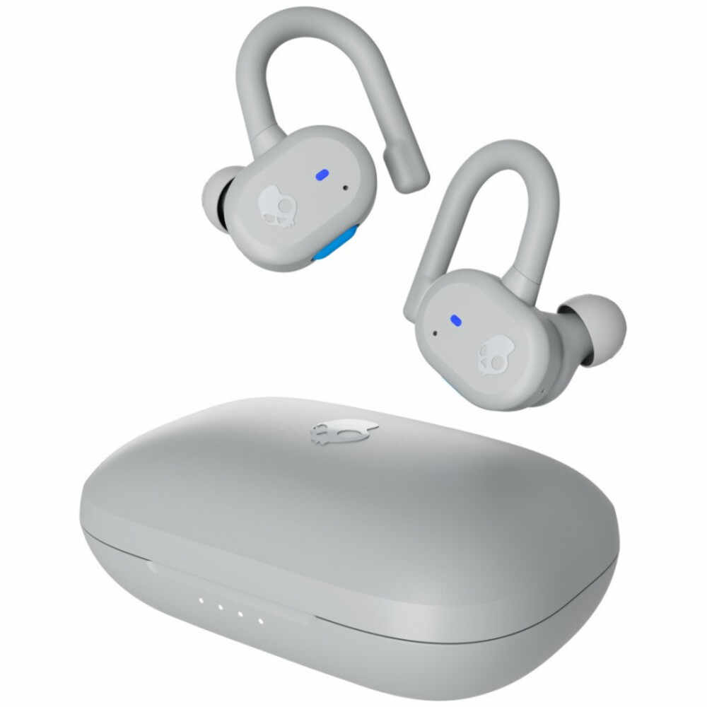 Casti True Wireless Skullcandy Push Active, Bluetooth, IP55, Light Grey Blue