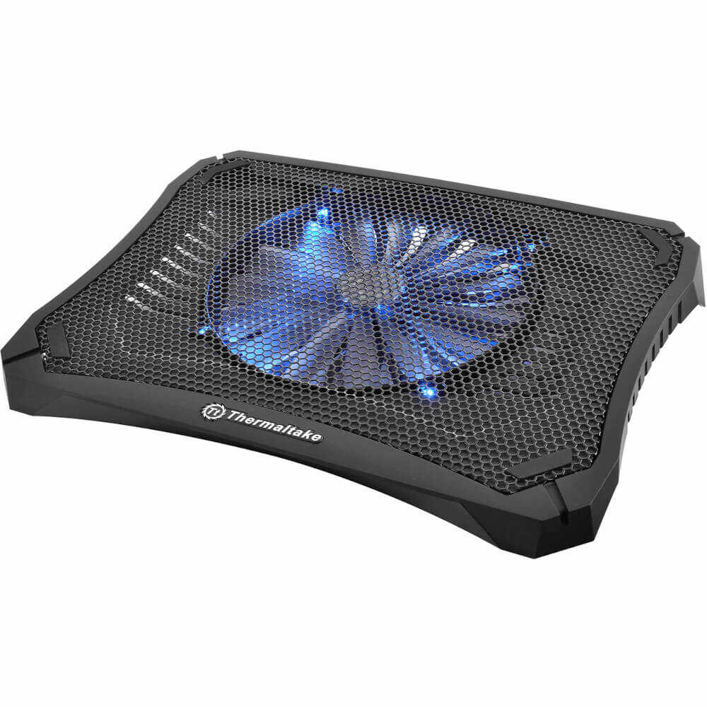 Cooler laptop Thermaltake Massive V20, 10”-17”, Viteza de rotatie 600 - 800 rpm, 31.7 dB, USB, Buton ON/OFF, Un ventilator, Negru