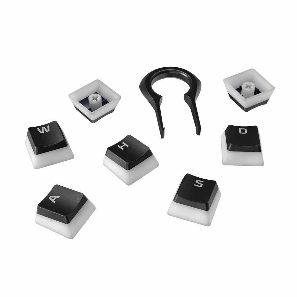 Kit Butoane Tastatura HyperX Pudding HKCPXP-BK-US/G, Black PBT, Layout US 