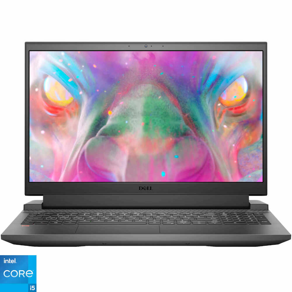 Laptop Dell Inspiron G15 5511, 15.6 inch, Full HD, Intel Core i7-11800H, 16GB, 512GB SSD, nVidia GeForce RTX 3050 Ti, Windows 11 Pro, Dark Shadow Grey