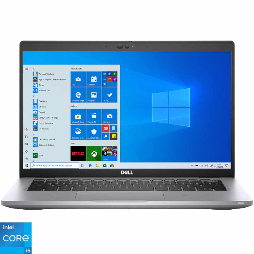 Laptop Dell Latitude 5420, 14 inch, Full HD, Intel Core i5-1145G7, 16GB, 512GB SSD, Intel Iris Xe Graphics, Windows 10 Pro, Silver
