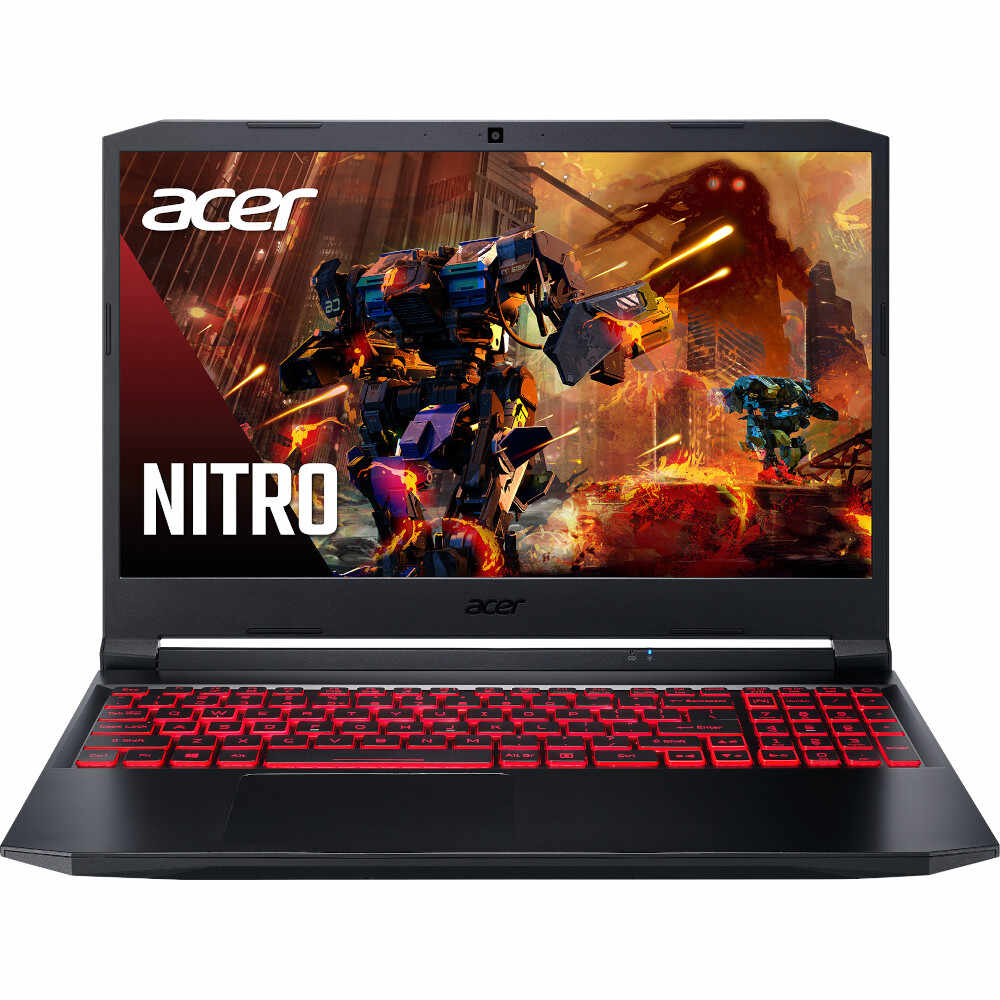 Laptop Gaming Acer Nitro 5 AN515, 15.6 inch, Full HD, Intel Core i5-11400H, 8GB, 512GB SSD, GeForce RTX 3050Ti, Free Dos, Negru