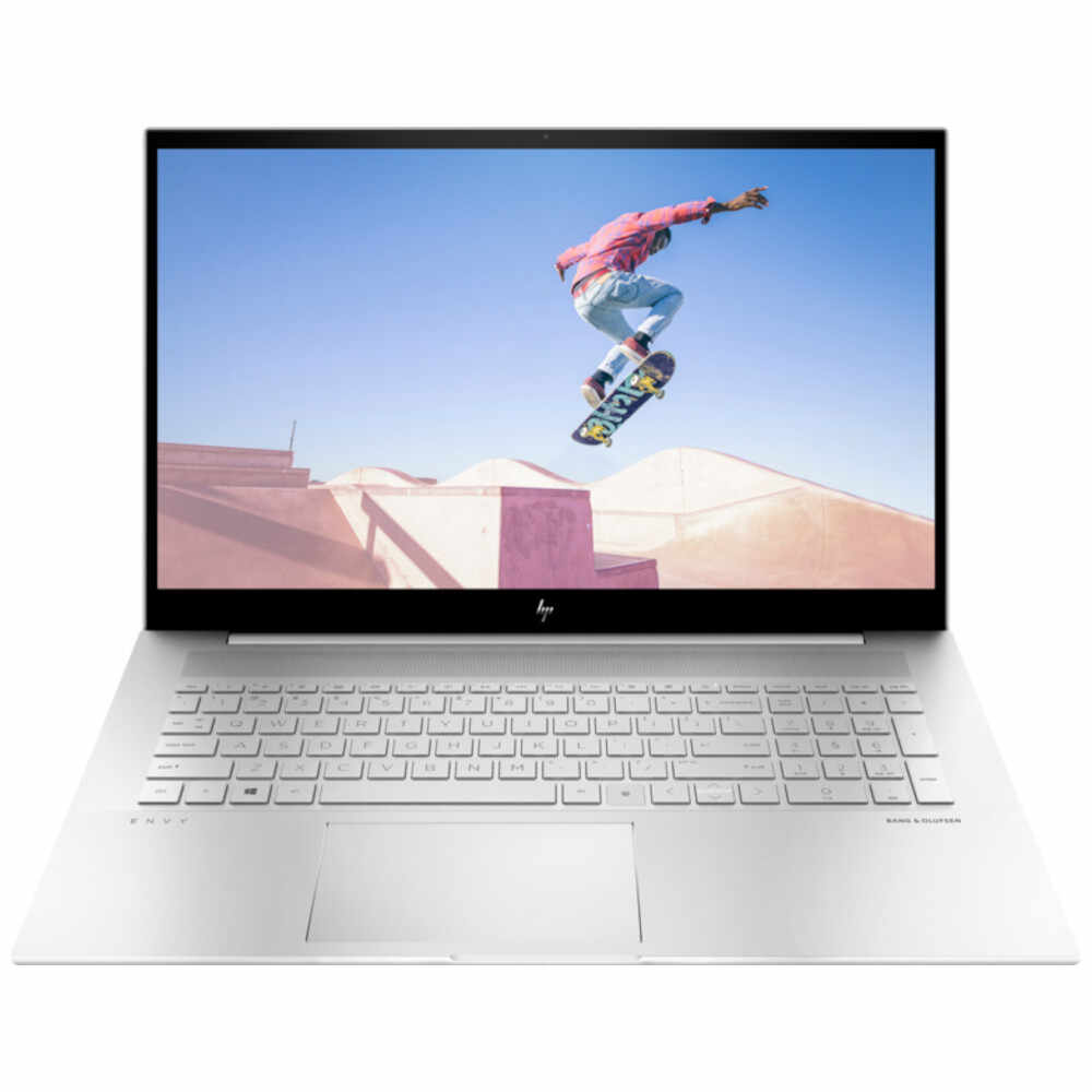 Laptop HP Envy 5D5U0EA, 17.3 inch, Full HD, IPS, Intel Core i7 1195G7, 16 GB, 512 GB SSD, Intel Iris Xe, Windows 11 Home, Argintiu