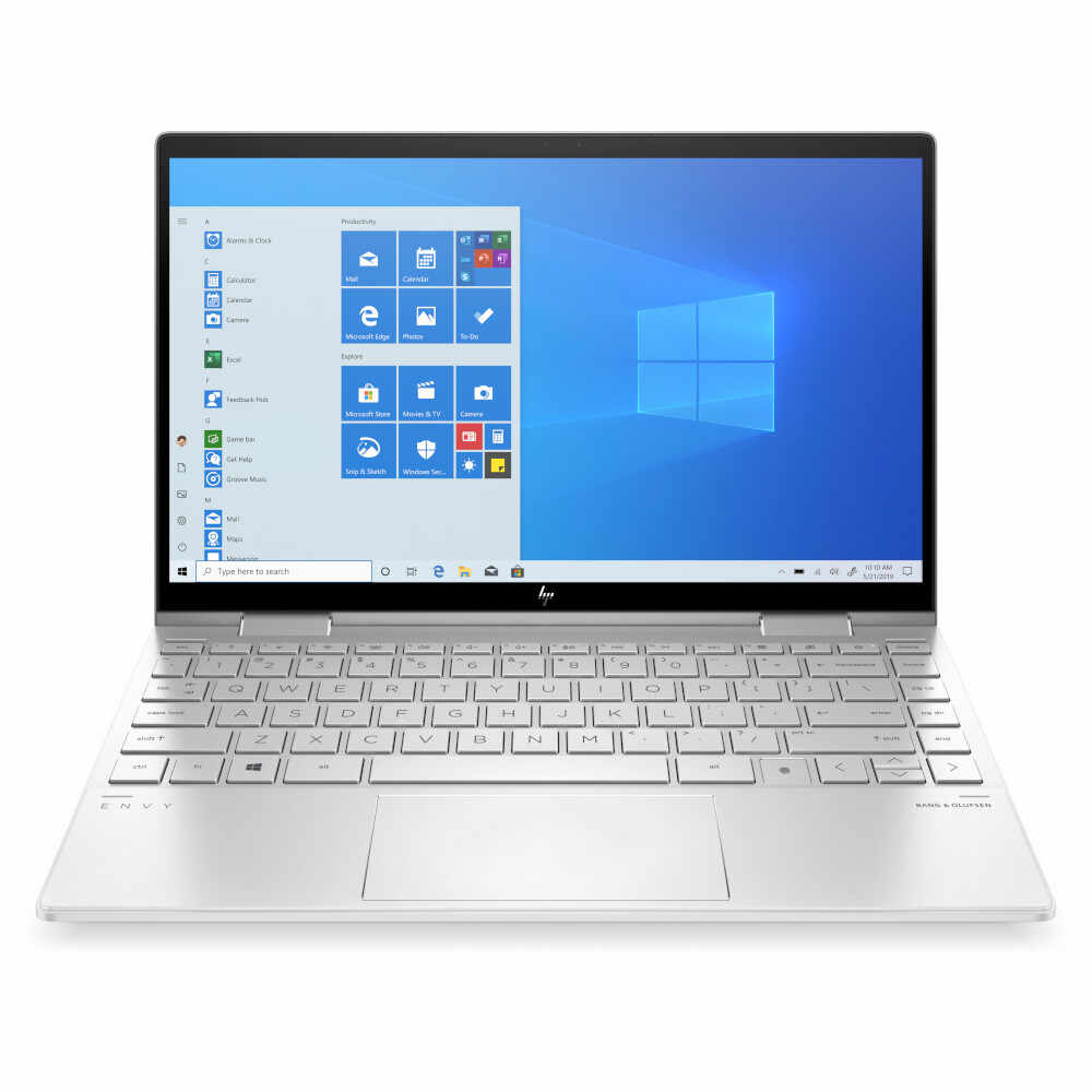 Laptop HP Envy x360 5D4J4EA, 13.3inch, Intel Core i7-1165G7, Intel Iris Xe Graphics, 16GB DDR4, 512GB SSD, Windows 11, Argintiu