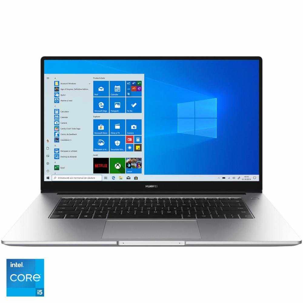 Laptop Huawei MateBook D15 2021, Intel® Core™ i5-1135G7, 16GB DDR4, SSD 512GB, Intel® Iris® Xe Graphics, Windows 10 Home