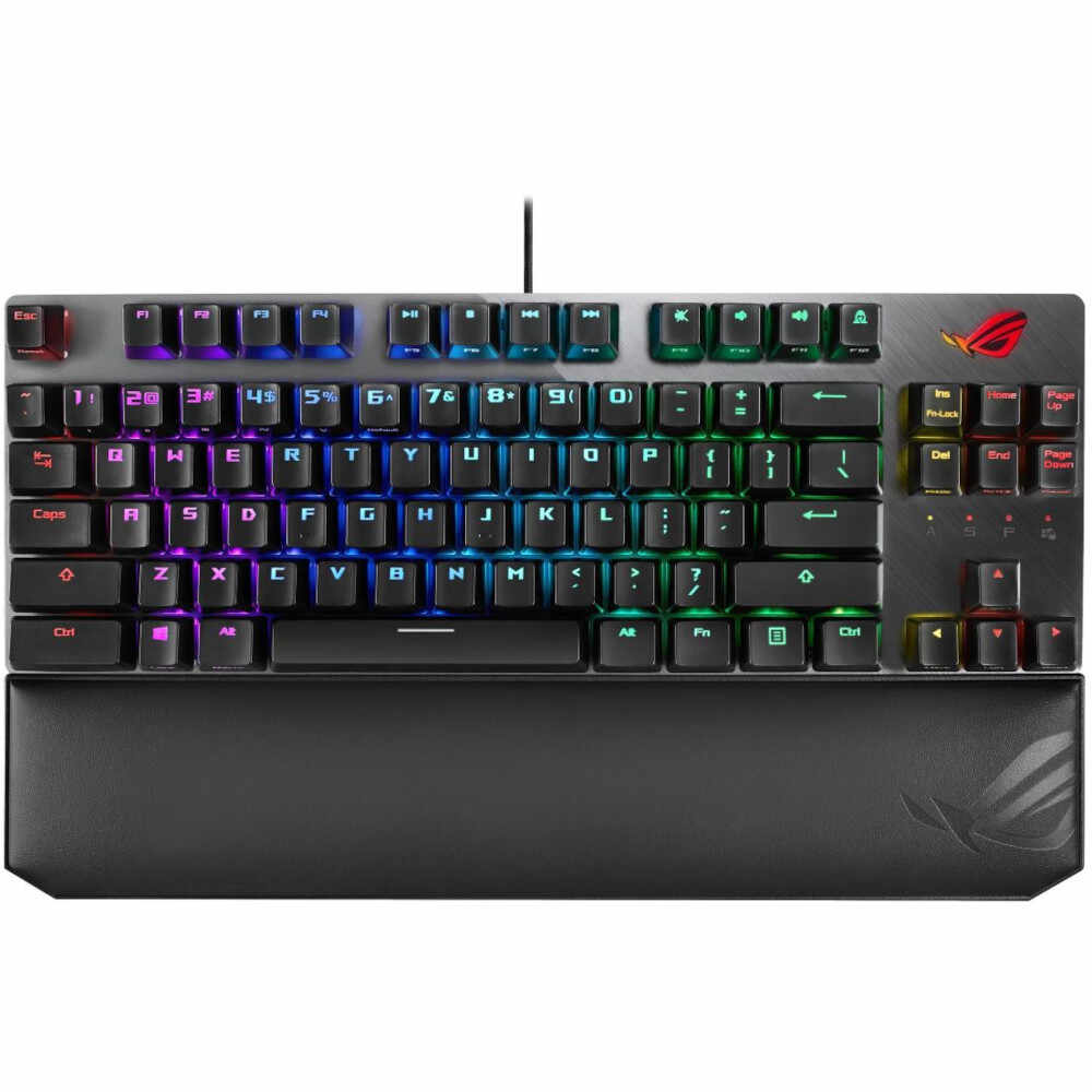 Tastatura gaming Asus ROG Strix Scope NX TKL Deluxe, Iluminare RGB, Mecanica, Negru