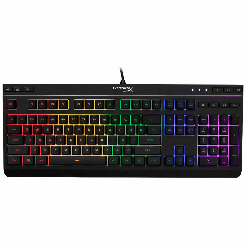 Tastatura gaming HyperX Alloy Core, RGB, US, Negru
