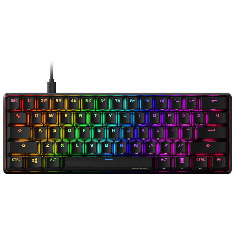 Tastatura gaming HyperX Alloy origins 60, Mecanica, RGB, Negru