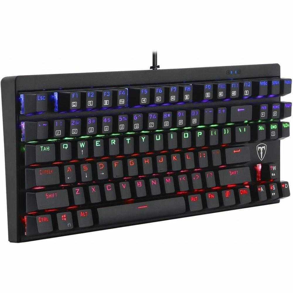 Tastatura gaming mecanica T-Dagger Corvette, Iluminare Rainbow, Negru