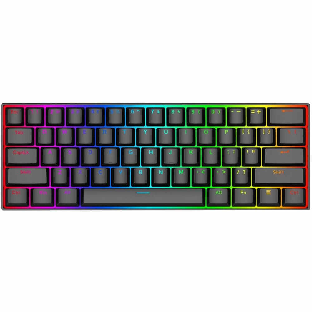 Tastatura gaming Redragon Dragonborn, Iluminare RGB, Mecanica, Switch-uri rosii, Negru