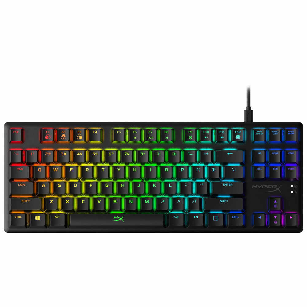 Tastatura mecanica gaming HyperX Alloy Origins Core, RGB, Switch HX-Red, Negru
