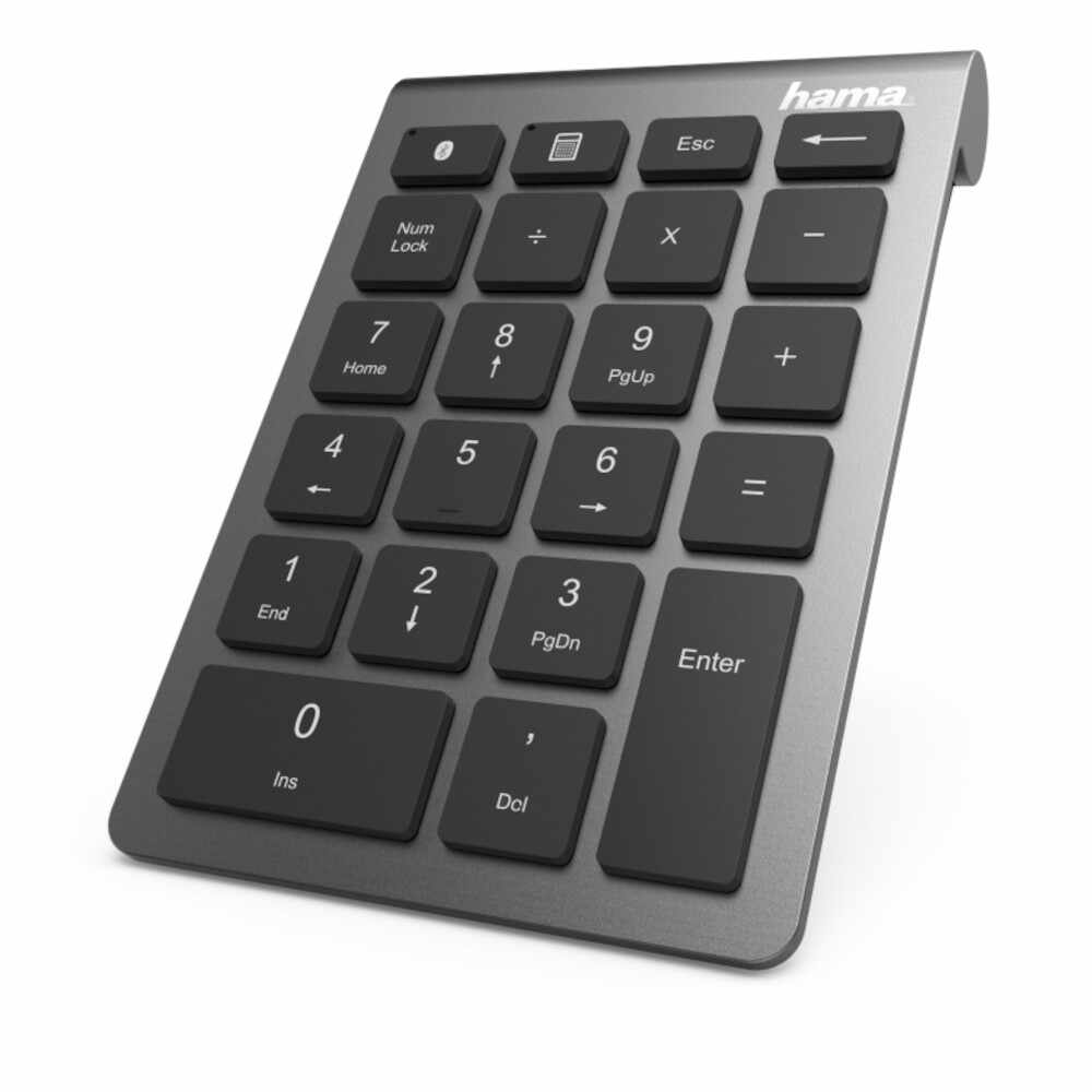 Tastatura numerica Hama KW-240BT, Bluetooth, Antracit/Negru